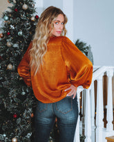 Shai Billowed Sleeve Blouse - Burnt Orange